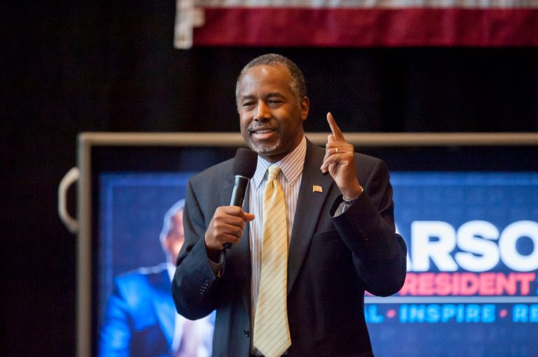 According to campaign spokesman Doug Watts, Carson's week-long trip was cancelled due to 