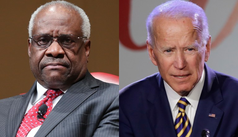 Clarence Thomas and Joe Biden
