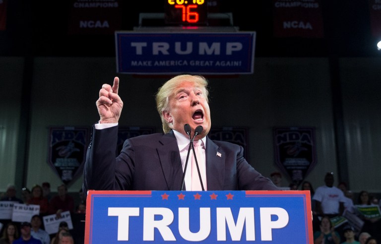 Republican presidential candidate Donald Trump asserted that he will renounce the support of any white supremacists from now on. (AP Photo/Andrew Harnik)