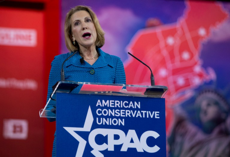 Fiorina set to run, says she’d take Clinton’s all-women pitch away
