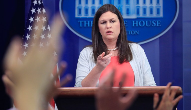 The media treat Sanders like a milkmaid and, well, that's just another day at the office. (AP Photo/Manuel Balce Ceneta)