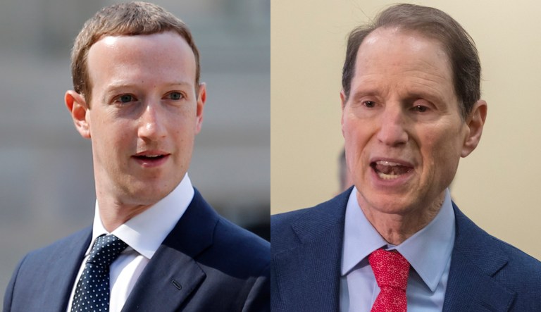 Mark Zuckerberg and Ron Wyden