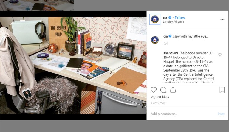 CIA makes social media splash with ‘I spy’ challenge on Instagram