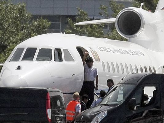 The jet carrying Bolivian President Evo Morales was forced to land in Austria in a search for secrets leader Edward Snowden. Getty Images