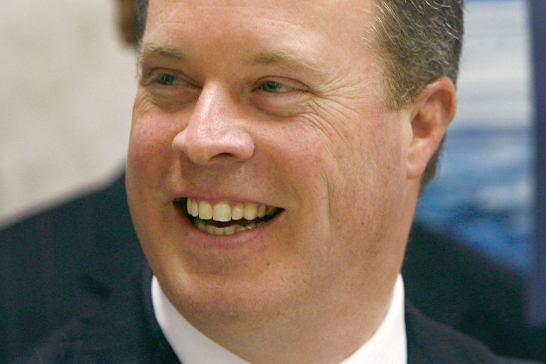 FILE - This March 29, 2010 file photo shows then-Ohio Rep. Steve Driehaus in Cincinnati. The Supreme Court appears to be highly skeptical of laws that try to police false statements during political campaigns, raising doubts about the viability of such laws in more than 15 states. The case began during the 2010 election when a national anti-abortion group, the Susan B. Anthony List, planned to put up billboards accusing then-Rep. Driehaus of supporting taxpayer-funded abortion because he voted for President Barack Obama's new health care law. Driehaus, a Democrat who opposes abortion, claimed the group's billboard ads distorted the truth and therefore violated the false speech law.  (AP Photo/David Kohl, File)