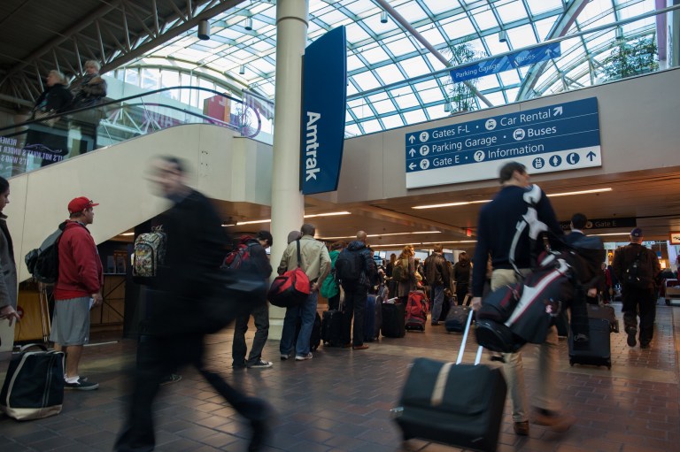 Commuters at Union Station on Nov. 21, 2012.