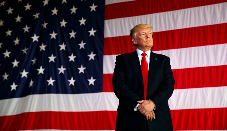 Meanwhile, Trump's former national security adviser Michael Flynn has been charged with lying to the FBI and all eyes are on the White House for what happens next. (AP Photo/Evan Vucci)