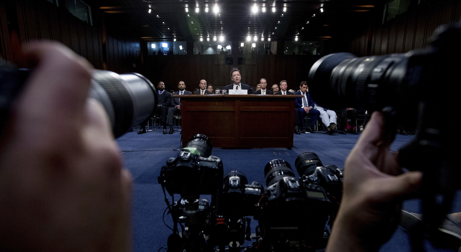 James Comey refuses to absolve Trump of Russia collusion in public setting