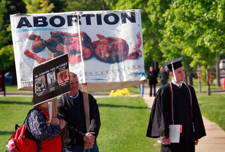Schools that give students information about abortion would lose federal funding under a provision House Republicans have tacked on to their pending education bill.Â (Scott Olson/Getty Images)
