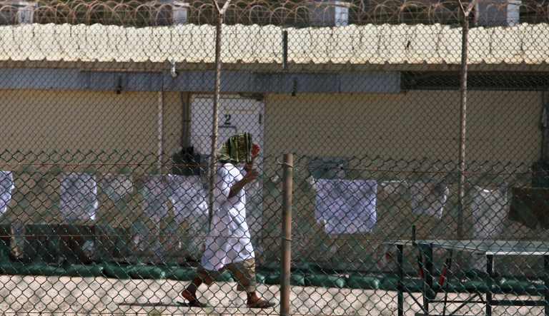 President Trump has ordered Jim Mattis to maintain the detention facilities at Guantanamo Bay, Cuba. (AP Photo/Brennan Linsley, Pool)