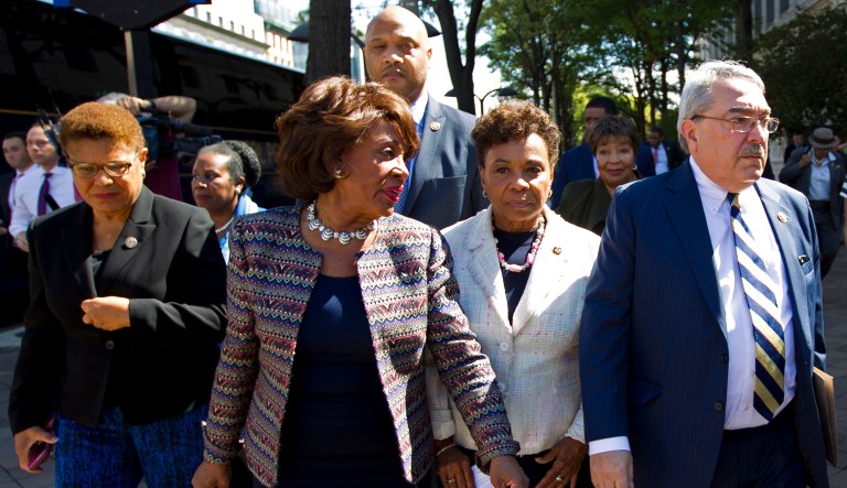 As part of the Congressional Black Caucus' Tech2020 initiative, Reps. Barbara Lee (pictured second to the right) and G.K. Butterfield (pictured far right) plan to visit Silicon Valley to increase the number of black tech employees. (AP Photo/Jose Luis Magana)