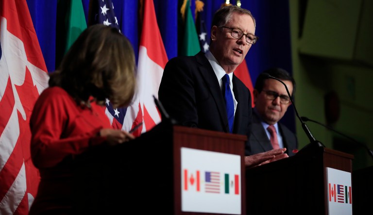 U.S. Trade Representative Robert Lighthizer is leading the U.S. efforts to renegotiate the North American Free Trade Agreement between the U.S., Canada, and Mexico. (AP Photo/Manuel Balce Ceneta)