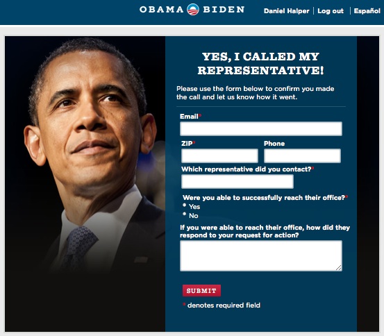 Obama Asks for Calls, then Money