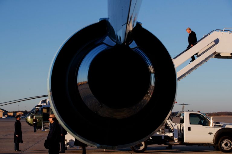 President Donald Trump is visiting the world economic forum in Davos this week. (AP Photo/Evan Vucci)