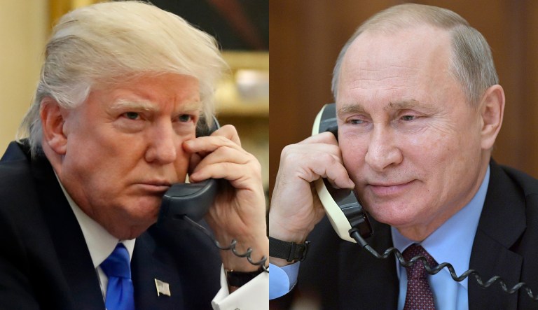 Donald Trump and Vladimir Putin