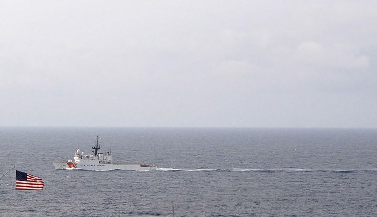 U.S. Coast Guard cutter Forward in the Pacific Ocean.