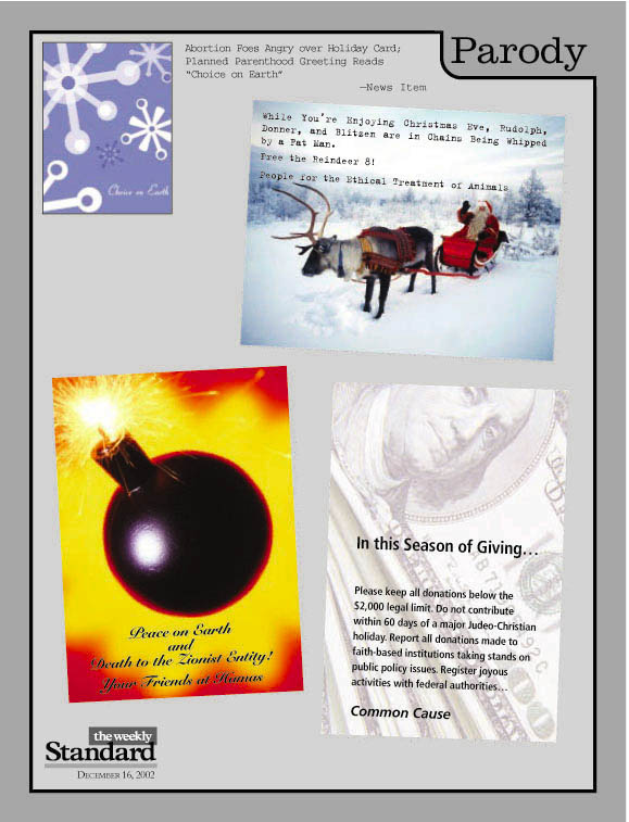 Season’s greetings from Planned Parenthood and others.