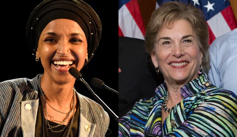 Ilhan Omar and Jan Schakowsky