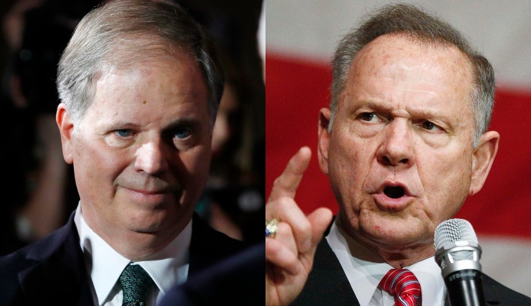 Doug Jones and Roy Moore
