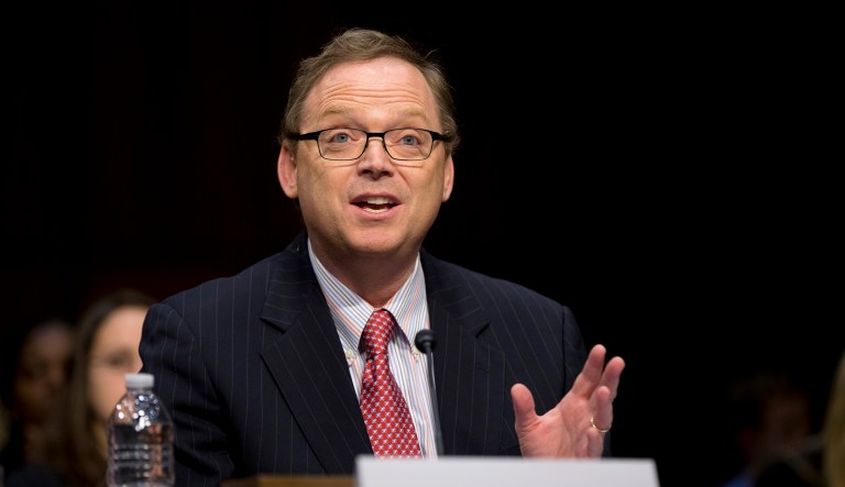 Kevin Hassett described himself as worried about federal deficits and debt, even though in recent months Trump has signed a $1.5 trillion tax cut bill and a $320 billion two-year spending bill. (AP Photo/ Evan Vucci)