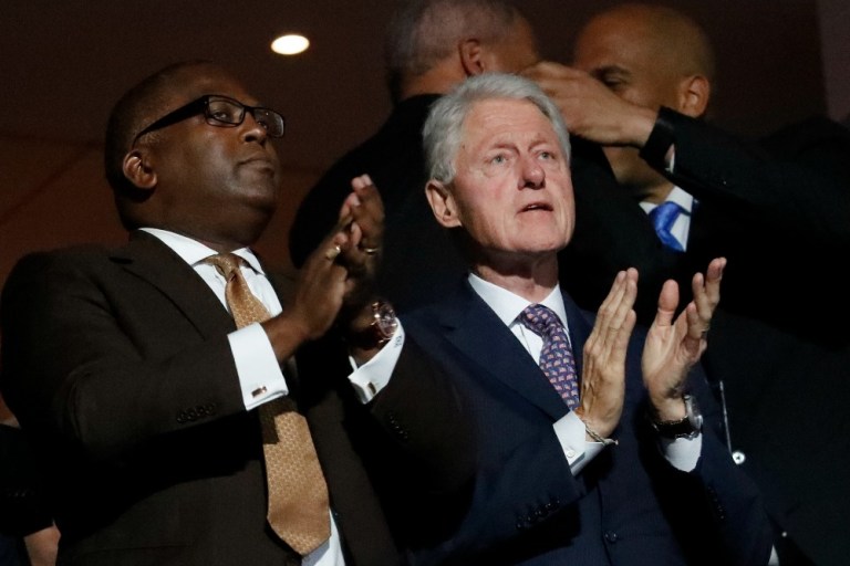 Bill Clinton is still a revered figure within the Democratic Party and a reminder that Democrats once delivered better than low labor force participation rates and 2 percent growth. (AP Photo)