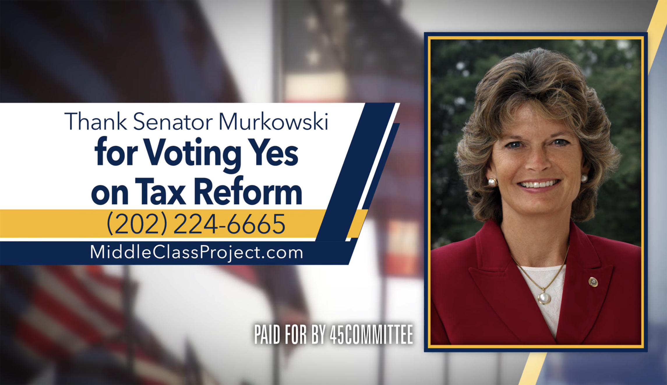 Pro-Trump group praises Lisa Murkowski for supporting tax overhaul, Alaska drilling