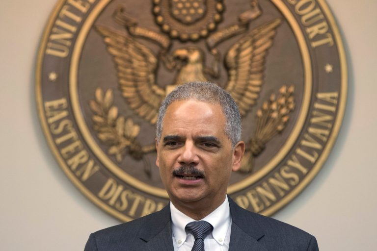 Attorney General Eric Holder speaks during a news conference at the U.S. Courthouse in Philadelphia on Nov. 5. (AP Photo/Matt Rourke)