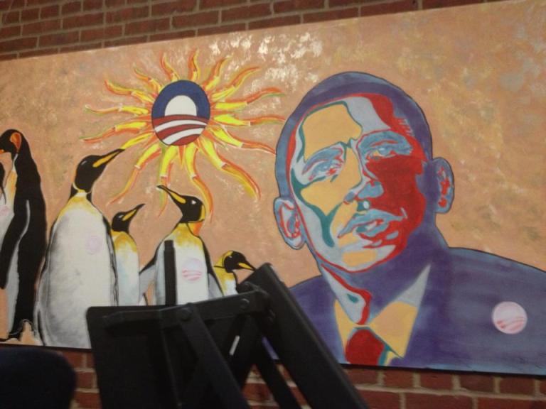 Obama Mural in Washington, D.C. Polling Place