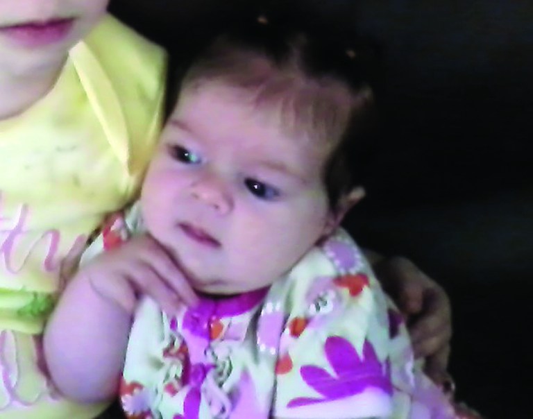 FILE - This undated file photo provided by Nicole Greenaway shows her 3-month-old daughter, Brooklyn Foss-Greenaway, of Clinton, Maine, who died on July 8, 2012 while in a babysitter's care. An 11-year-old U.S. girl charged with juvenile manslaughter in the baby's death entered a 