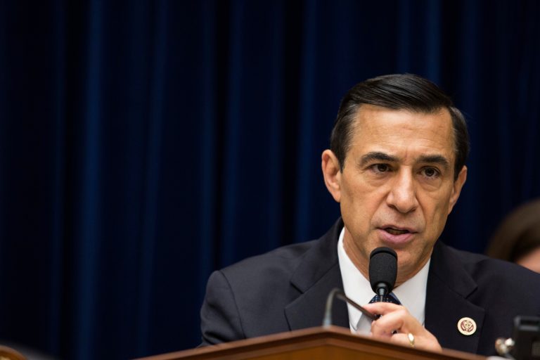 House Oversight and Government Reform Chairman Darrell Issa, R-Calif., confronted the IRS's Sarah Hall Ingram about emails she exchanged with White House aides about organizations that would qualify for an exemption from the HHS mandate. (Drew Angerer/Getty Images)