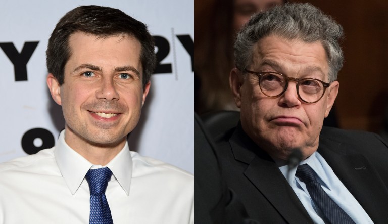 Pete Buttigieg and Al Franken