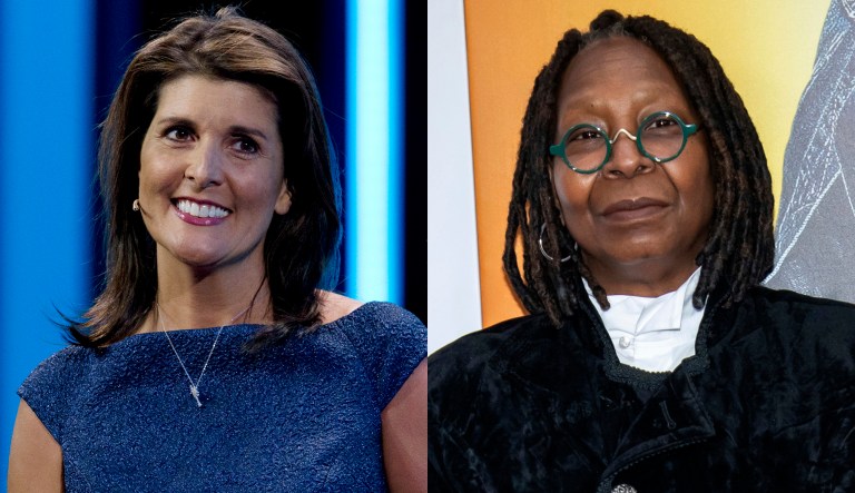 Nikki Haley and Whoopi Goldberg