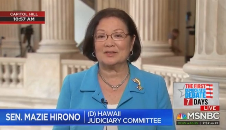 Sen. Hirono demands post-presidency prosecution for Trump