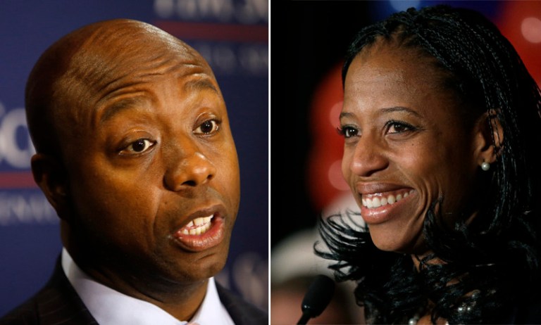 GOP official Raffi Williams criticized the NAACP for failing to ignoring the wins of Mia Love and Tim Scott. (AP Photos)