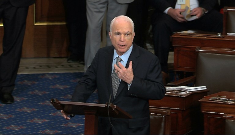 McCain has always seemed to operate according to an internal logical consistency whose existence few could doubt but even fewer could fully fathom. (C-SPAN2 via AP)
