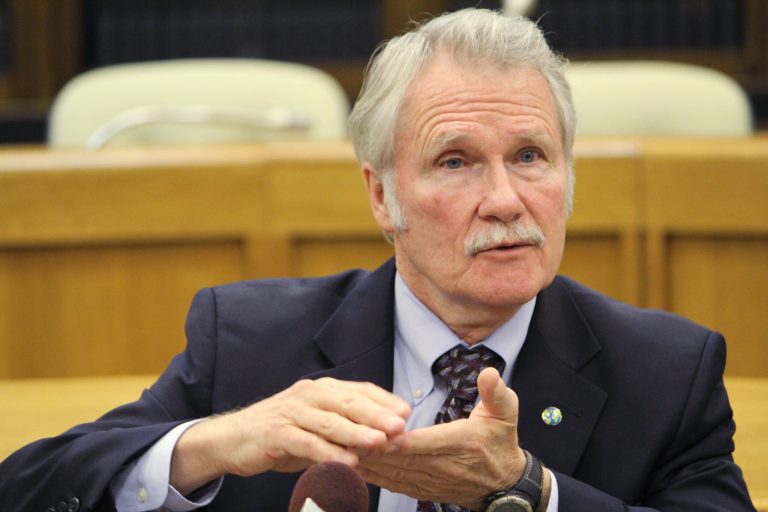 Oregon Gov. John Kitzhaber speaks to reporters at a legislative forum organized by The Associated Press in Salem, Ore. (AP Photo)