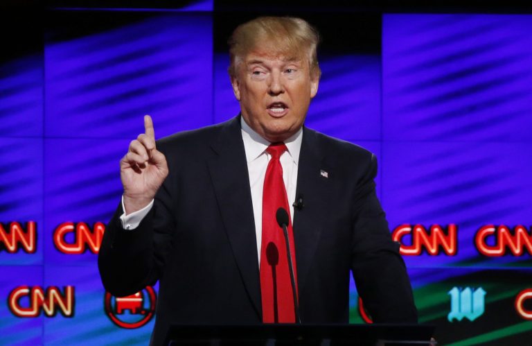 Republican presidential candidate Donald Trump confirmed that he would not be attending the next GOP debate on Monday. (AP Photo/Wilfredo Lee, File)