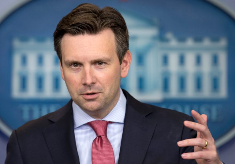 White House press secretary Josh Earnest speaks during the daily news briefing at the White House in Washington, Monday, June 1, 2015. (AP Photo/Carolyn Kaster)