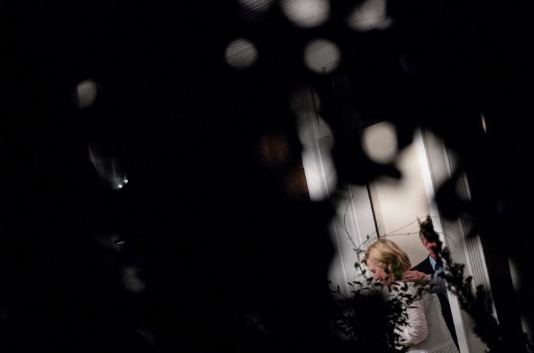 Democratic presidential candidate Hillary Clinton departs after a fundraiser at a private home in East Hampton, N.Y., Monday, Aug. 29, 2016. (AP Photo/Andrew Harnik)