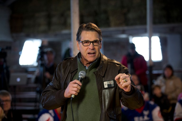 Former Texas Gov. Rick Perry accused the Rubio campaign of 