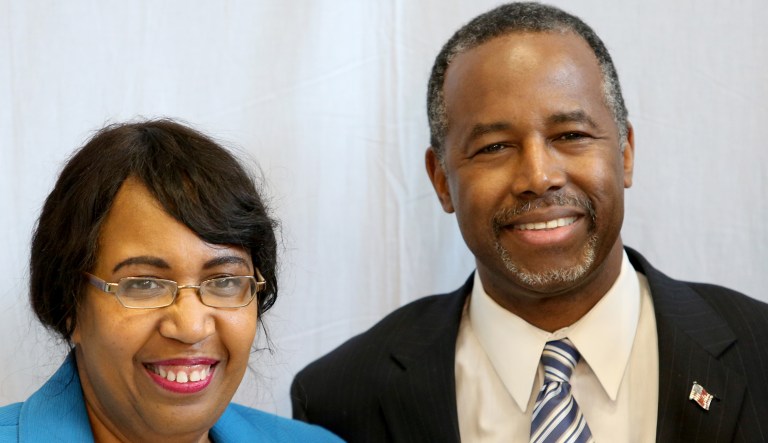 Carson said he and his wife were out of town at the time and 