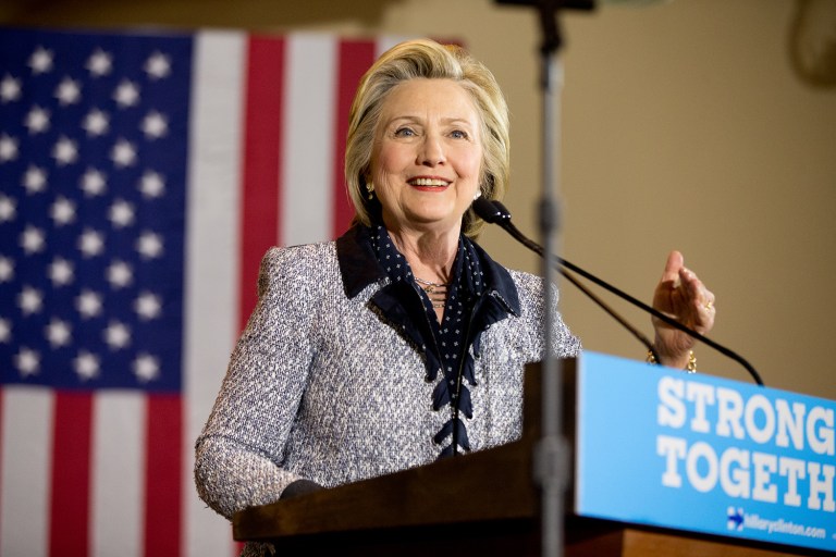 The new national poll has Hillary Clinton with a 47-42 nationwide lead. (AP Photo/Andrew Harnik)