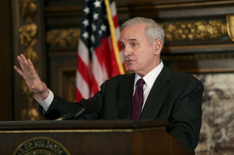 Minnesota Gov. Mark Dayton speaks during a press conference at the state Capitol in St. Paul on Dec. 19. (AP Photo/The Star Tribune, Elizabeth Flores, File)