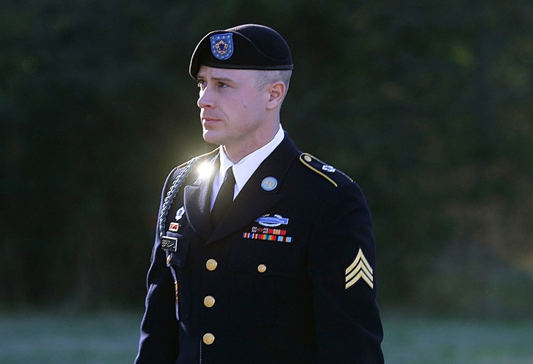 During his campaign, the president called Bowe Bergdahl a "dirty, rotten traitor" and criticized former President Barack Obama's decision to exchange five Guantanamo Bay detainees for the soldier's freedom. (AP Photo/Ted Richardson, File)