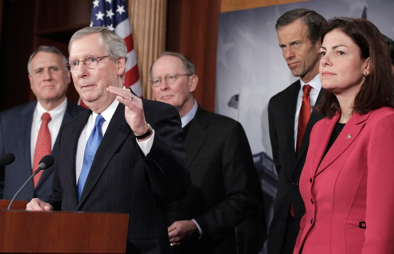 Where the McConnell-aligned super PAC decides to spend and how much it's placing in individual states may reveal the states it's most concerned about losing in November. (AP Photo)