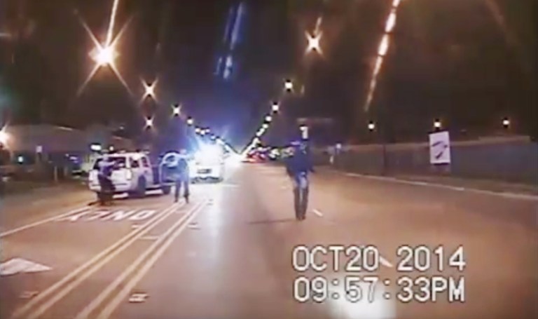 The city of Chicago moved Tuesday to fire the five police officers involved in the October 2014 fatal shooting of Laquan McDonald. (Chicago Police Department via AP File)