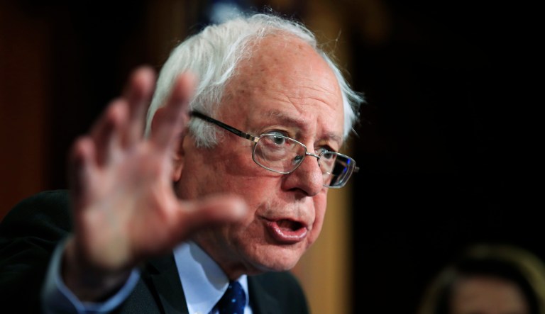 I am sure somewhere there is a small violin playing, but only for those who seek to cry over Sen. Sanders' political selfishness and attempt at political revisionism. (AP Photo/Manuel Balce Ceneta)