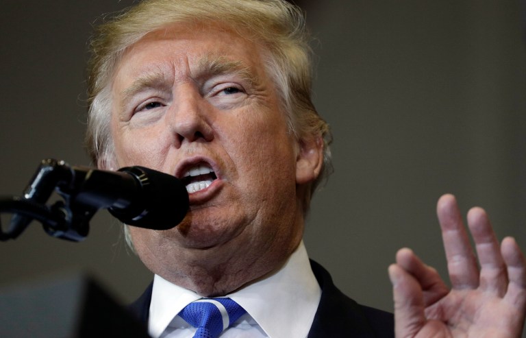 Trump promised to bring up Bill Clinton's history of sexual indiscretions at the next debate. (AP Photo/John Locher)