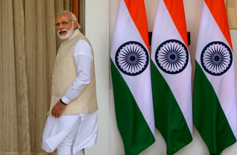 Indian Prime Minister Narendra Modi will address a joint session of Congress on June 8. (AP Photo/Manish Swarup)
