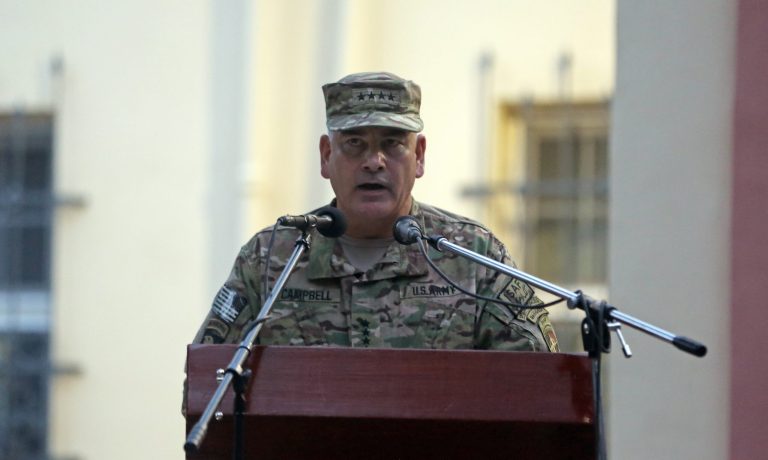 "Consistent with clear U.S. Department of Defense policy on the issue of sexual assault, trafficking of persons, and similar matters, I expect all personnel to treat others with respect and dignity," Gen. John Campbell stated. (AP Photo)Â 